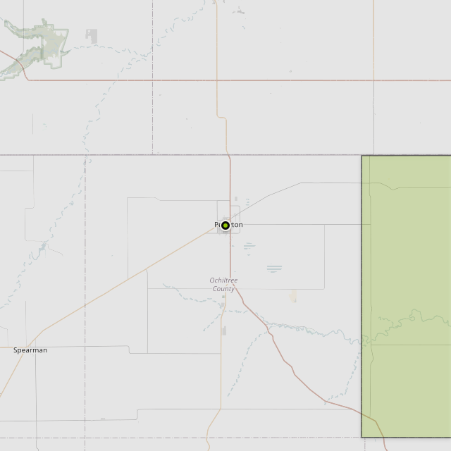 Map showing Lipscomb County around Perryton, TX