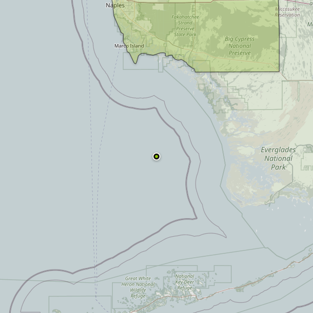 Map showing Collier County around Marco, FL